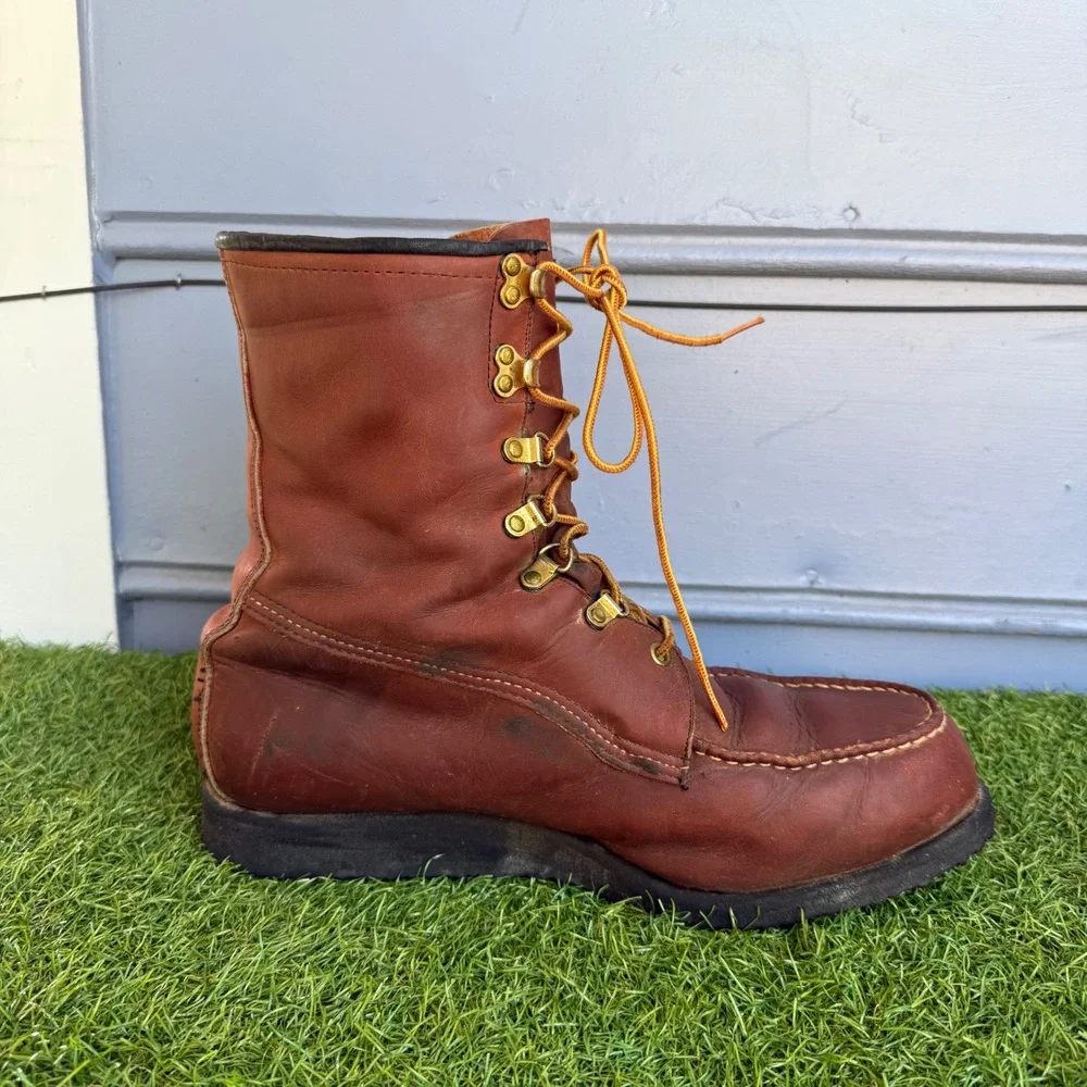 Vtg 50s 60s Red Wing Irish Setter Sport Boot 877 Brown Leather Moc Toe Mens 12 D